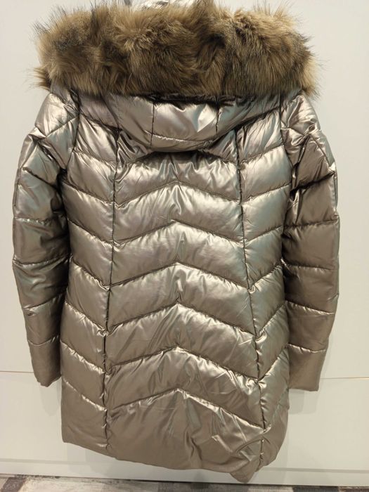 Зимно златисто пухено яке