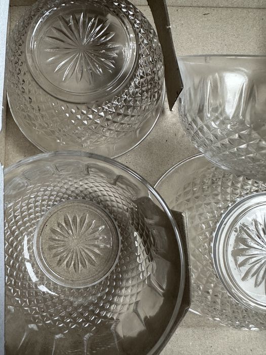 Set 6 boluri din sticla el Negma ,Transparent , 11CM