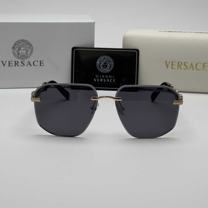 Слънчеви очила Versace Oversize Black Brown Limited Версаче УВ400 CE
