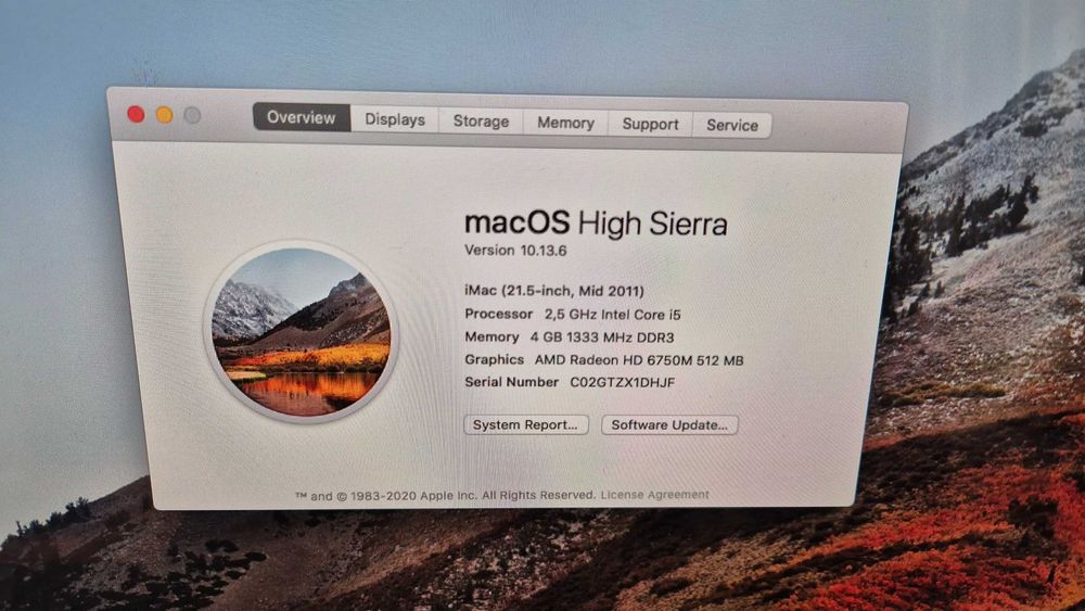 Продавам iMac 21.5 Intel i5 2011 А1311