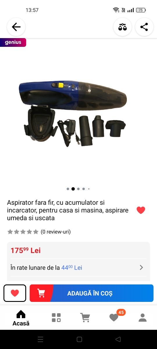 Aspirator auto portabil