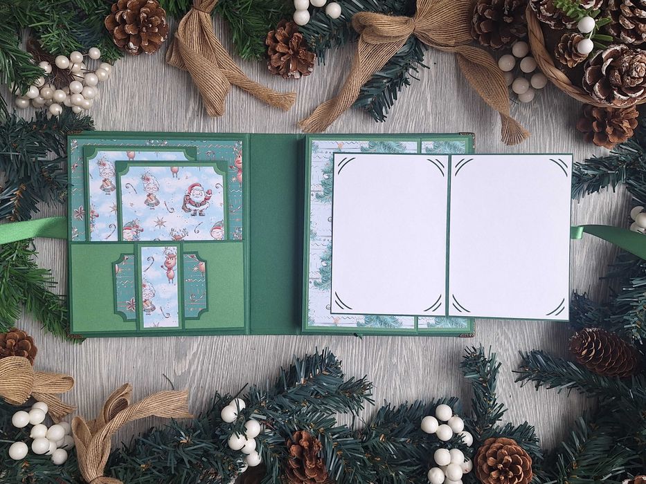 Коледен, скрапбук албум "Елфче", ръчна изработка /63.18-19