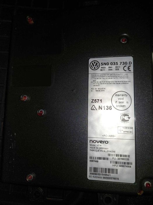 Bluetooth VW 5N0 035 730 D