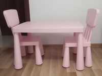 Set masă cu scaune Ikea pentru copii roz