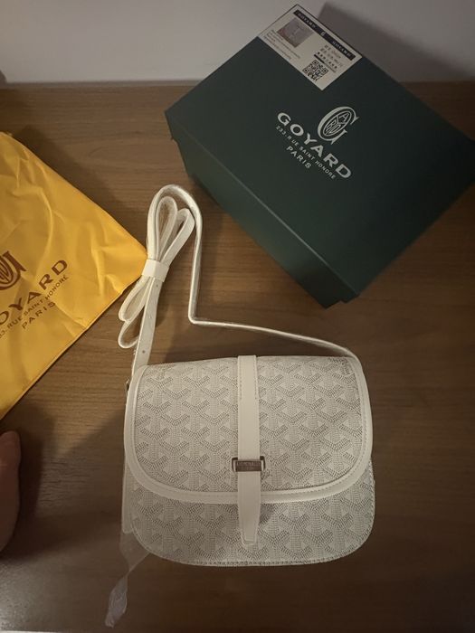 Borseta goyard diamond white box plus stickers
