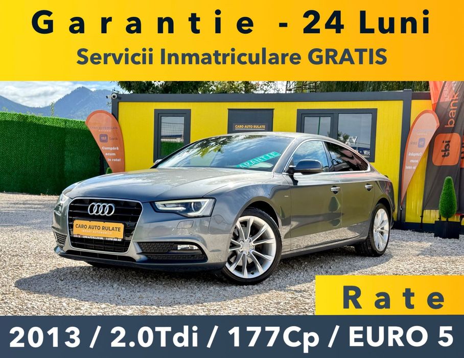Audi A5 2013 -2.0Tdi 177Cp -Euro5 Automata -Km Reali Parc Auto -Rate -GARANTIE