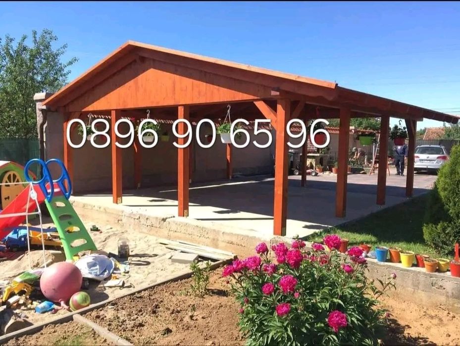 Изграждане на дървени навеси/Дървени навеси за тераса