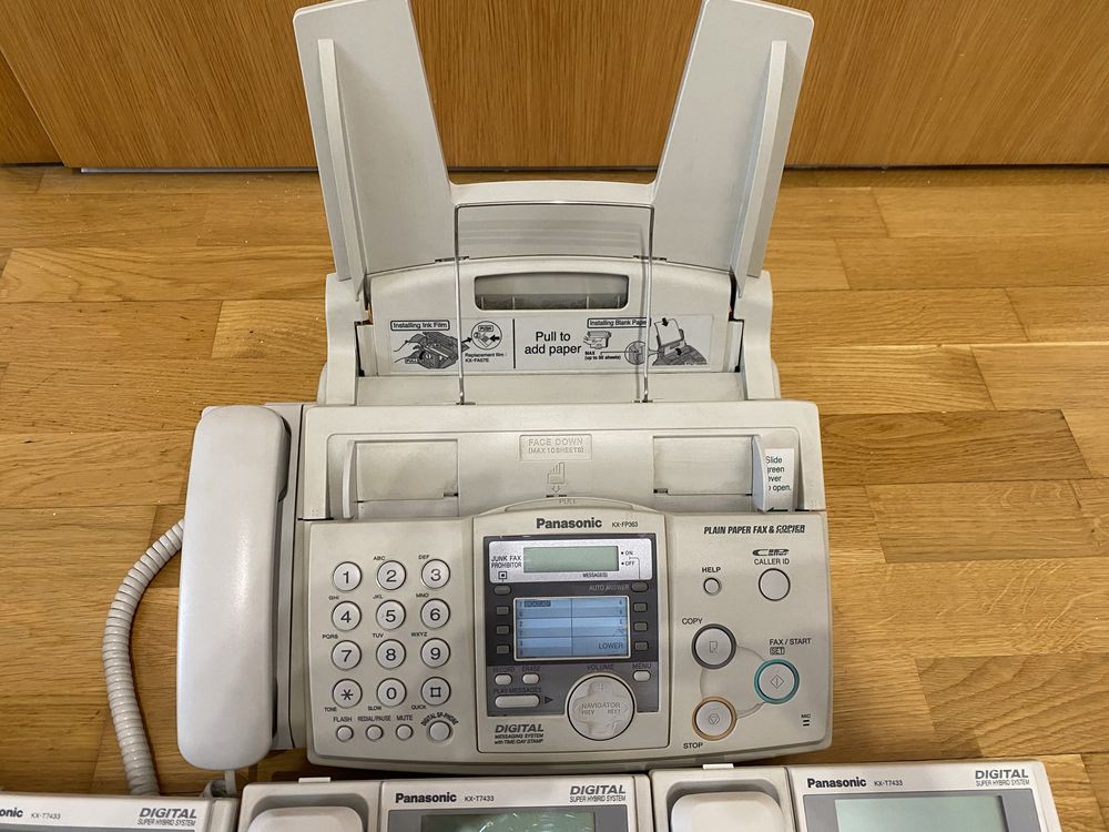 Централа Panasonic KX-TD1232, факс KX-FP363 и 6 офис телефона KX-T7433