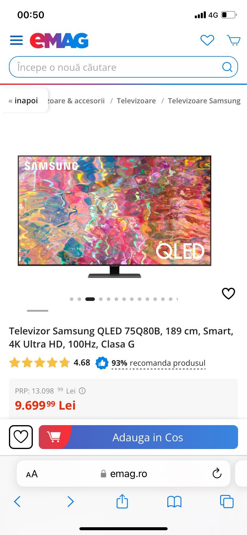 Televizor Samsung QLED ULTRA HD 4K GARANȚIE 10 ANI