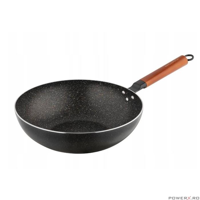 Tigaie din aluminiu Wok Florina Thai 30 cm, Negru