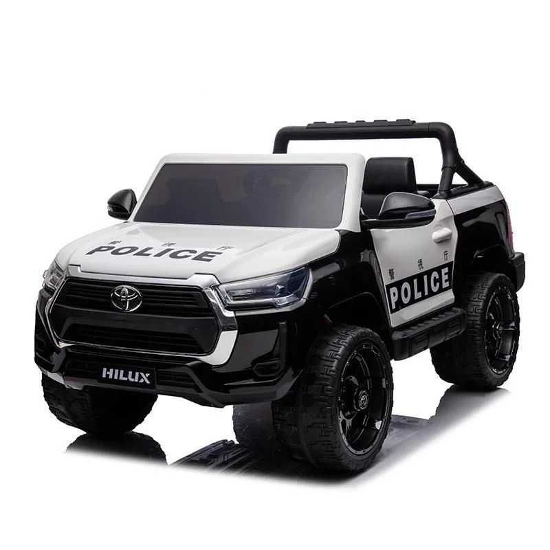 Masinuta electrica de Politie 2-6 ani Toyota Hilux,2 loc,4x4,R Moi Alb