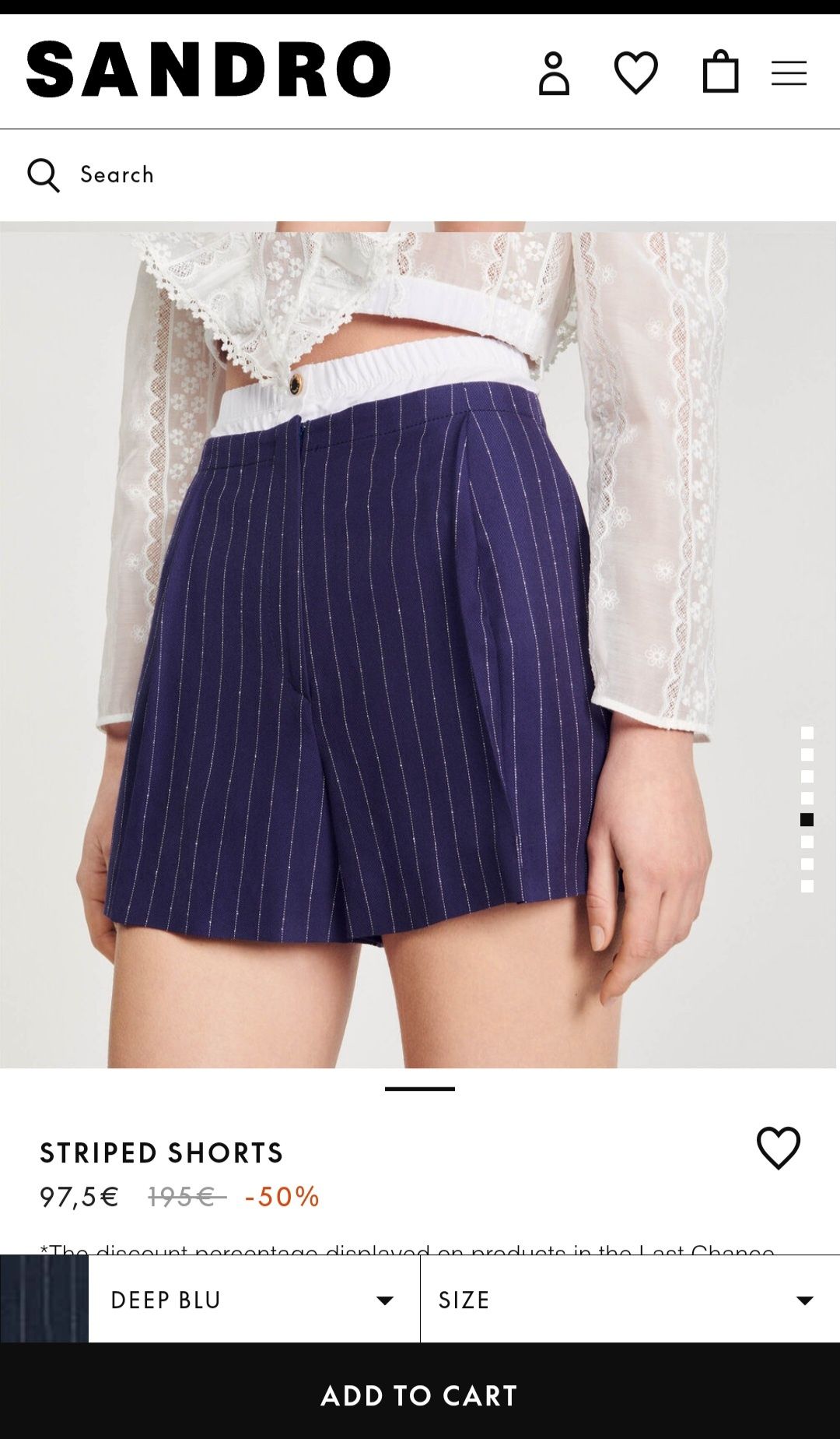 Шорти Sandro Paris