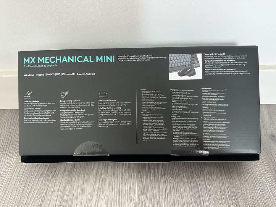 Tastatura wireless Logitech MX Mechanical Mini Bluetooth, USB