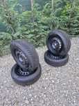 Jante tabla R15 5x112 cu anvelope iarna Continental 195/65R15