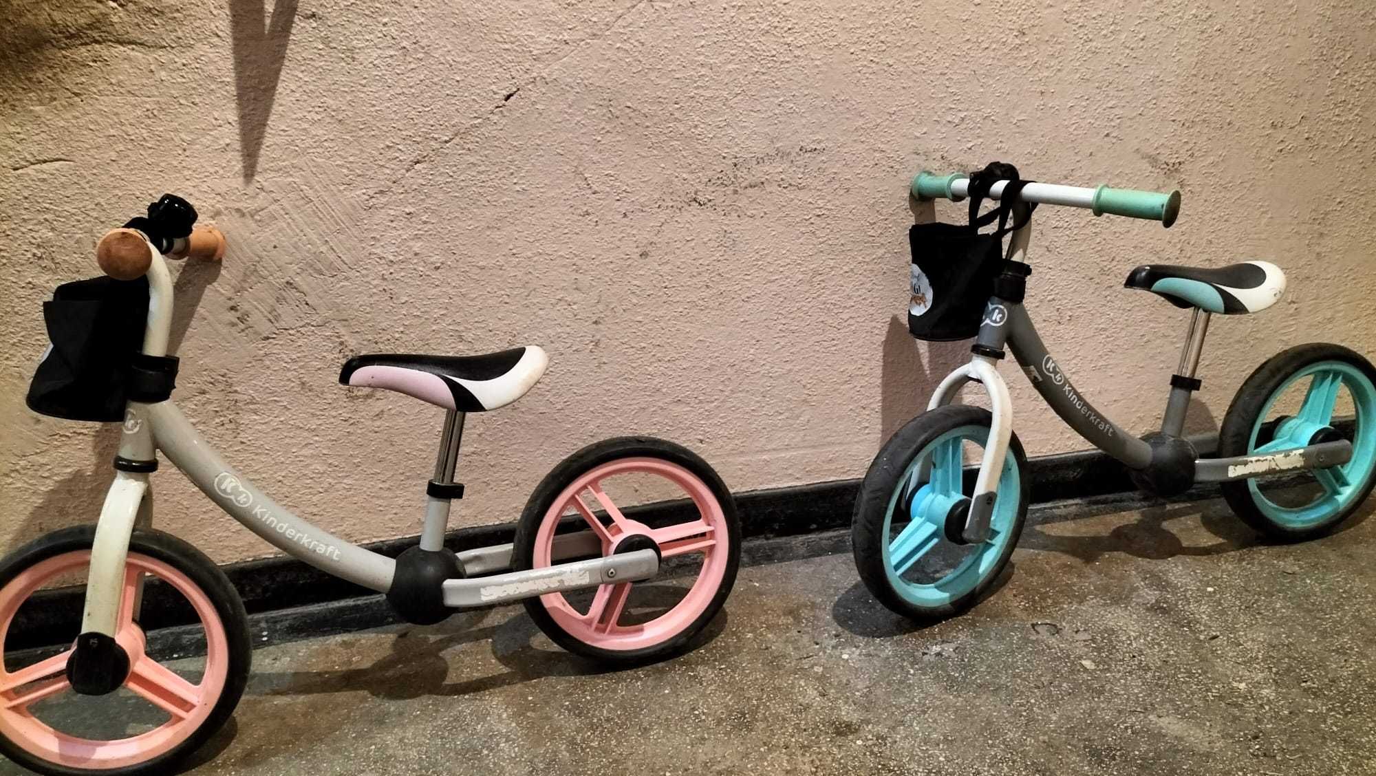 doua biciclete fara pedale Kinderkraft potrivite gemeni