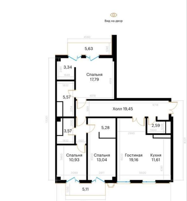 Продается 3х ком квартира, ЖК Mirabad Avenue, ор-р:Госпитальный, 126м²