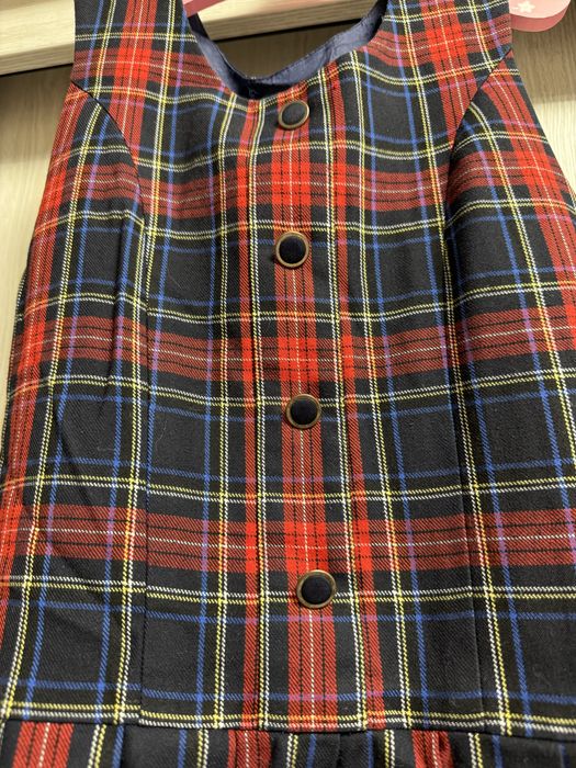 Школьные сарафаны в клетку.