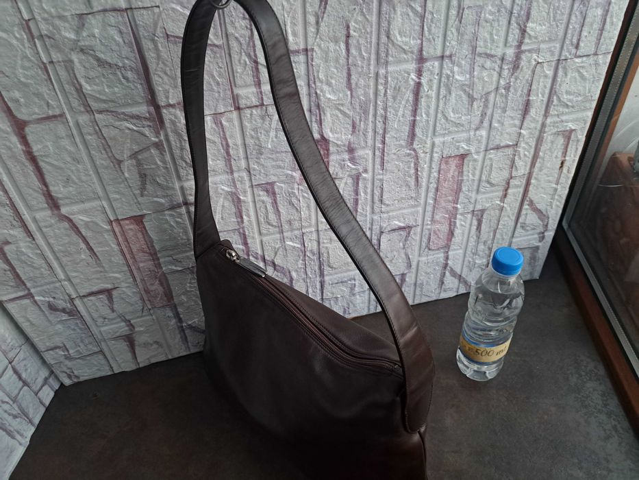 дамска чанта,BALLY,кафява кожена-естествена кожа