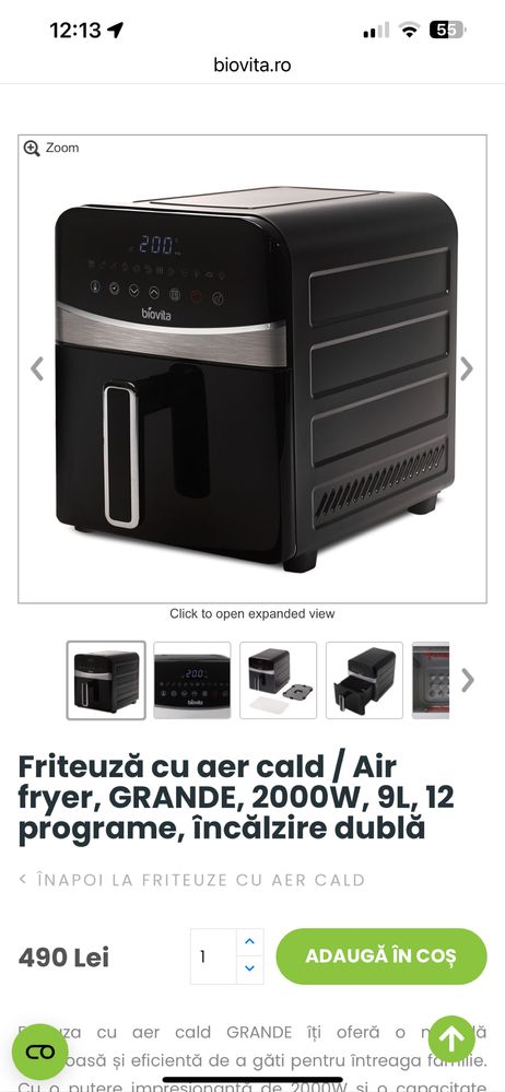 Air fryer biovita 9 litri