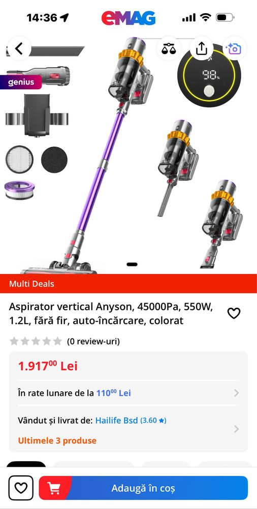 Aspirator vertical