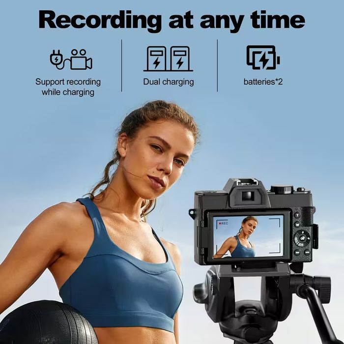 ПромоЦена!Цифрова камера  за фотография и видео, 4K 48MP камера за вло