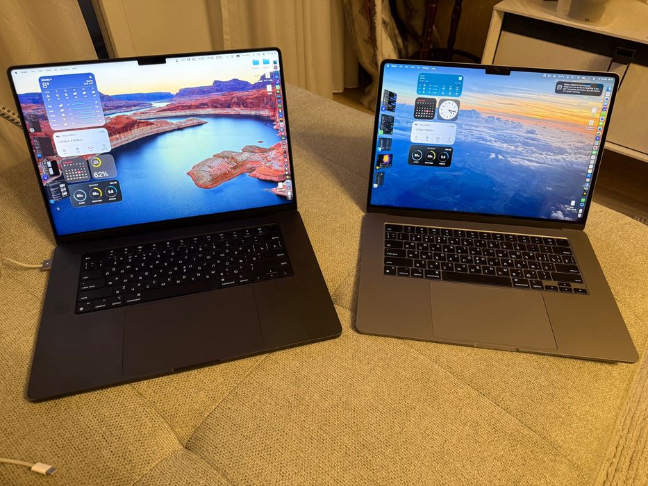 MacBook Pro 16" M3 Pro и MacBook Air 15" M2
