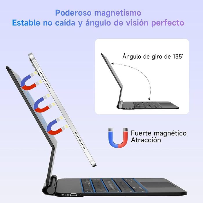 Калъф-клавиатура HOU MF-12 за Ipad Pro 12,9 инча магнитна ,плаваща,