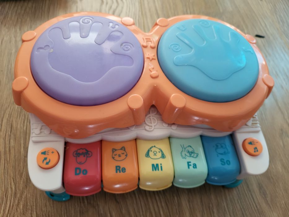 Jucărie toba si pian, sunete animale,culori