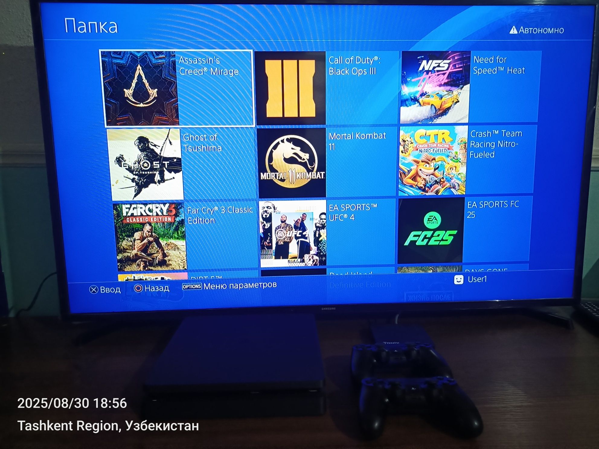 Ps4 slim 500gb proshivka qilingan. Garantiya beriladi