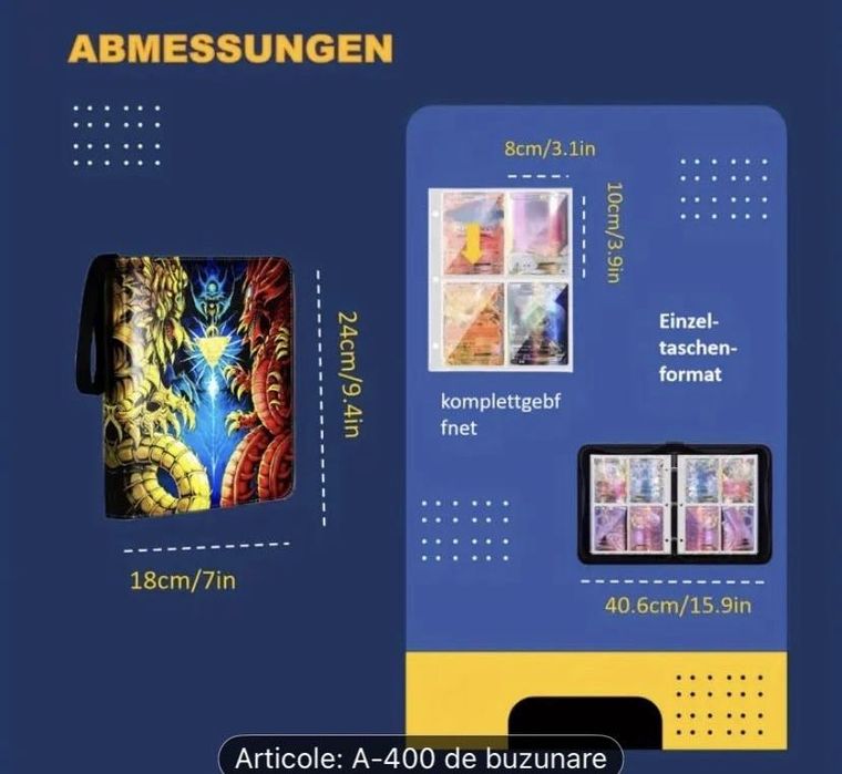 Album YU-GI-OH 400 buzunare