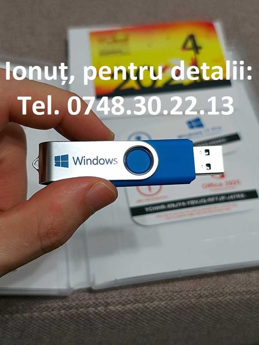 Stick Windows XP, 7, 8.1, 10, 11 Pro original cu licență, preț real!