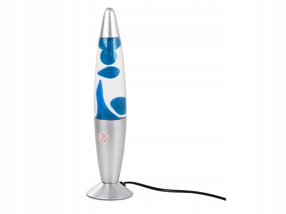 Lampa decorativa cu lava, albastru, 34 cm