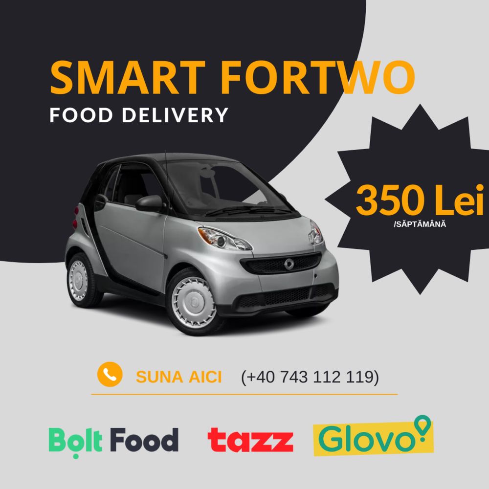 Smart ForTwo pentru Bolt Food , Tazz , Glovo