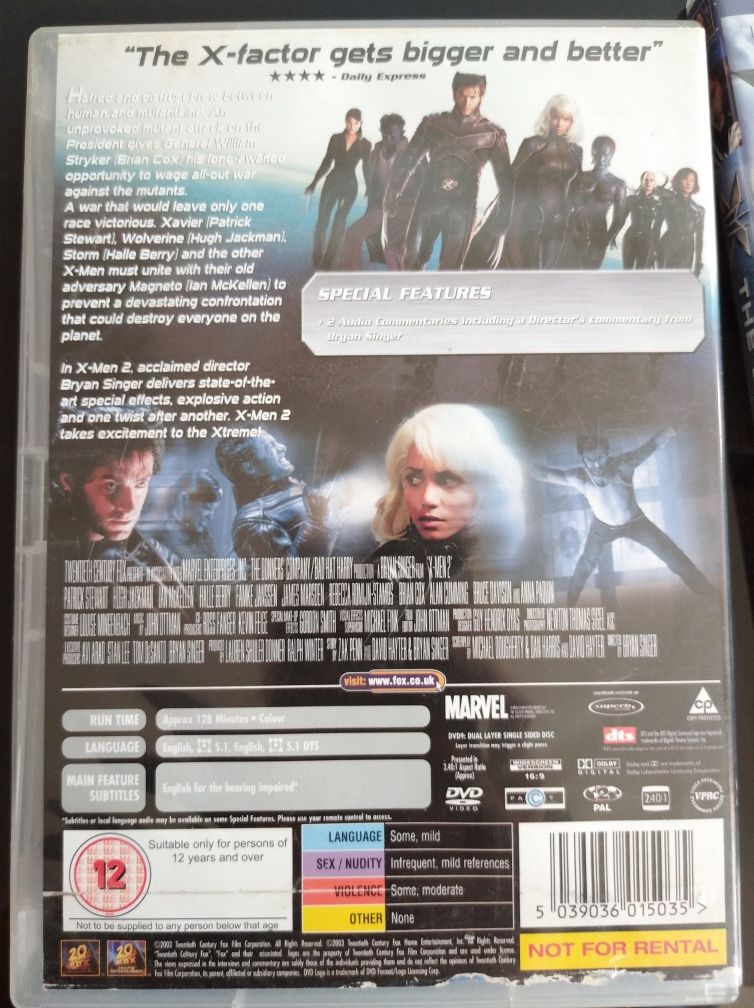 DVD-uri seria X-men, filme originale