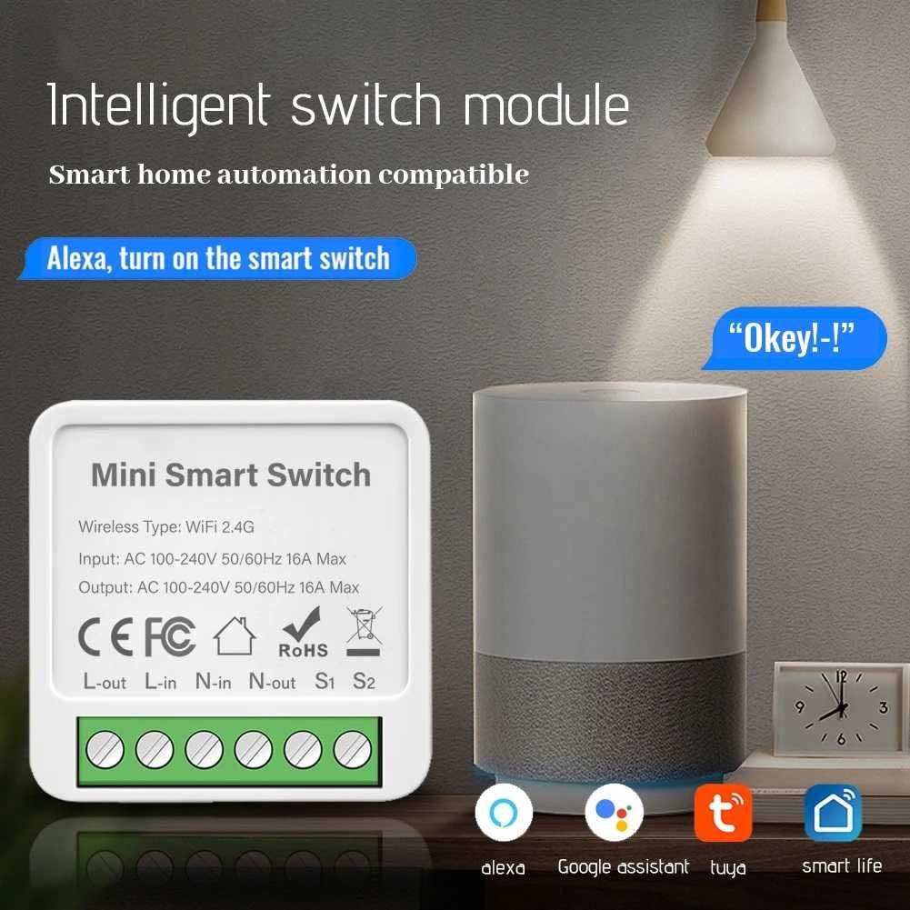 WiFi Мини Интелигентно реле - Превключвател 16A смарт модул ключ