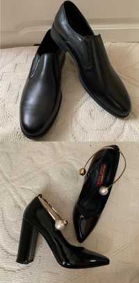 Женские туфли, кожаные, новые, чёрного цвета, размер 36, в отличном со