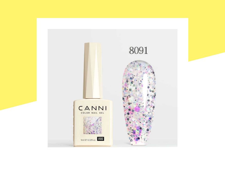 Професионален хипоалергенен гел лак серия „Crystal Flash“ CANNI – 9 мл