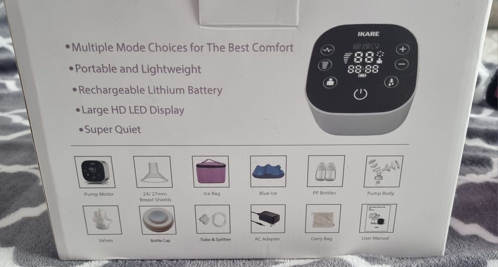 Pompă de sâni dublă electrică IKARE NEGOCIABIL