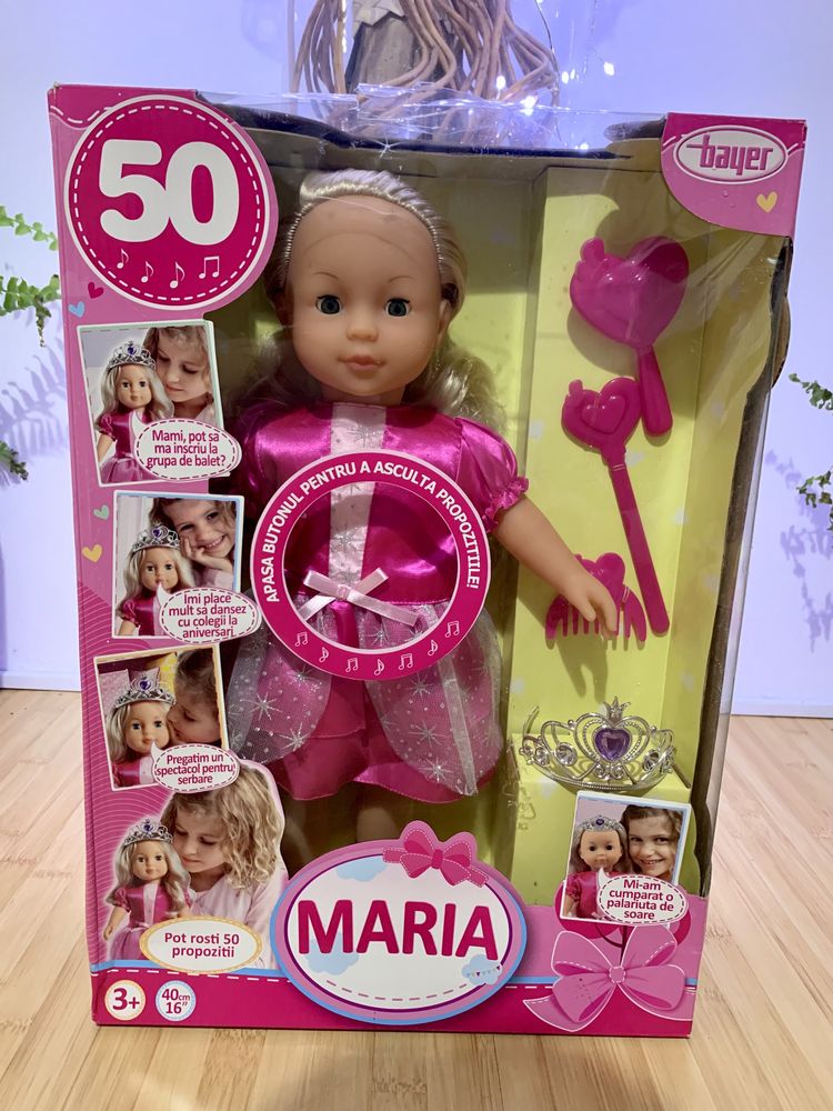 Jucării pentru fetițe - păpușa interactivă Maria 3 ani +