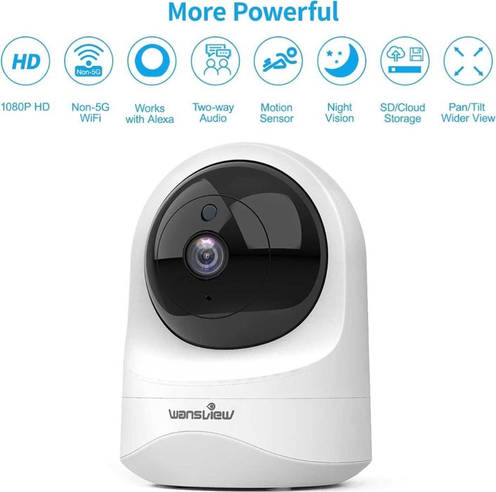 Camera Video Supraveghere Wansview 1080PHD Wifi Alexa Q6 NightVision