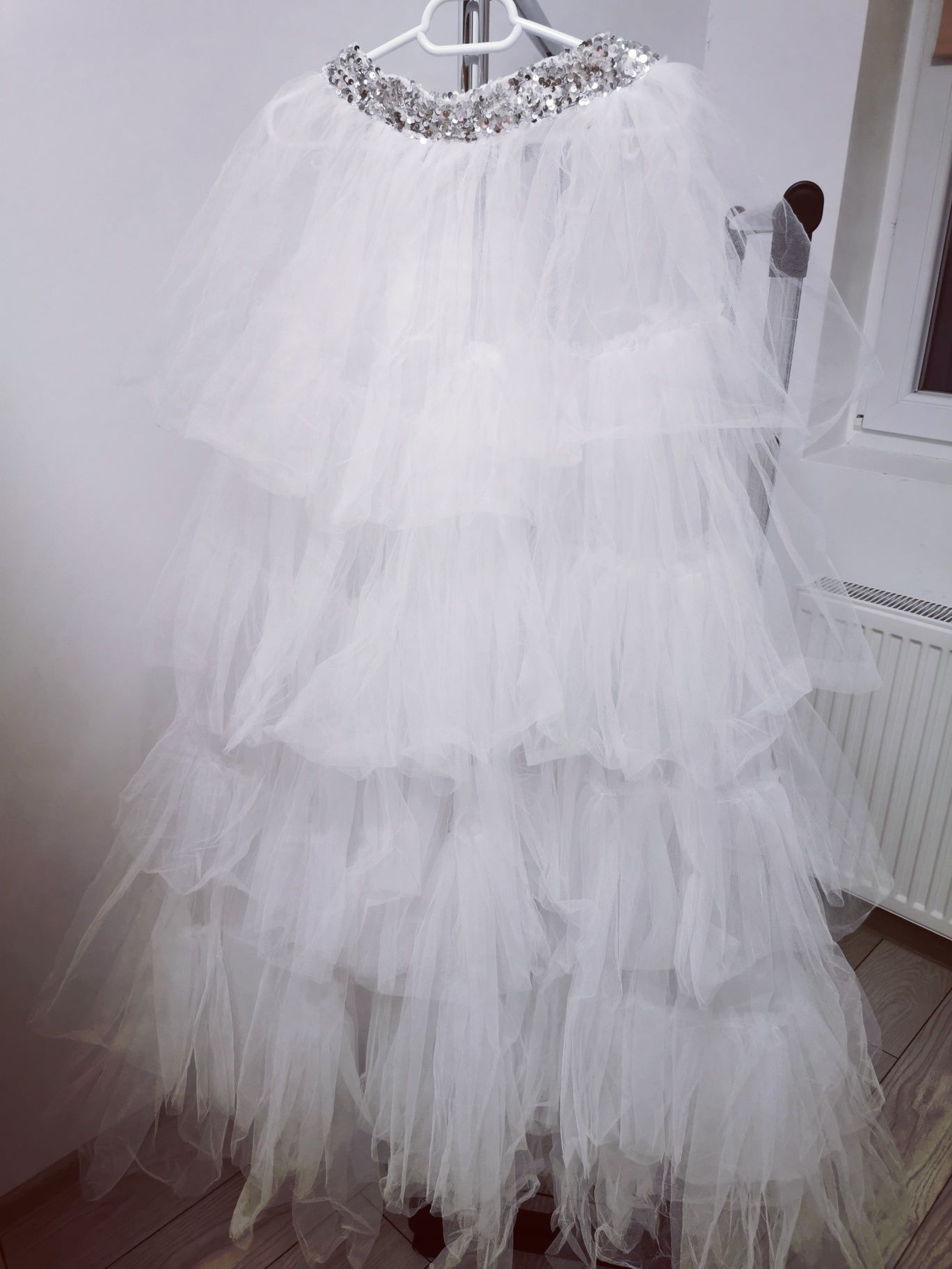 Rochie de mireasa / Rochie cununie civila / Salopeta eleganta cu trena
