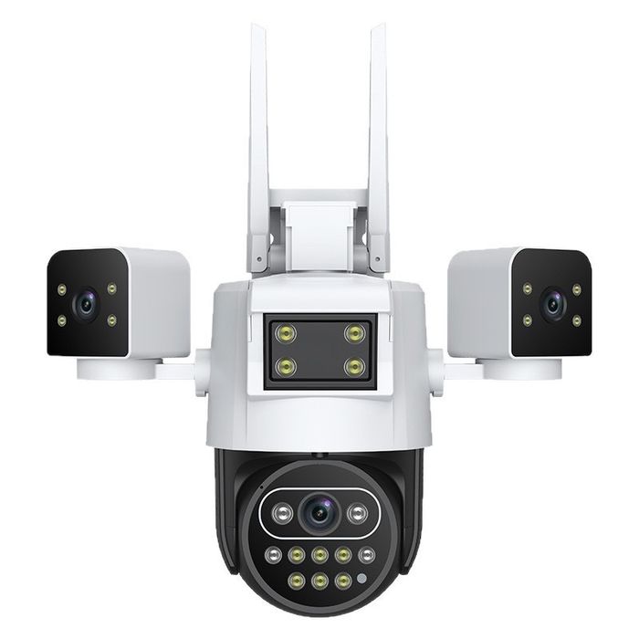 Camera supraveghere cu 3 lentile, conexiune 4G sau WiFi