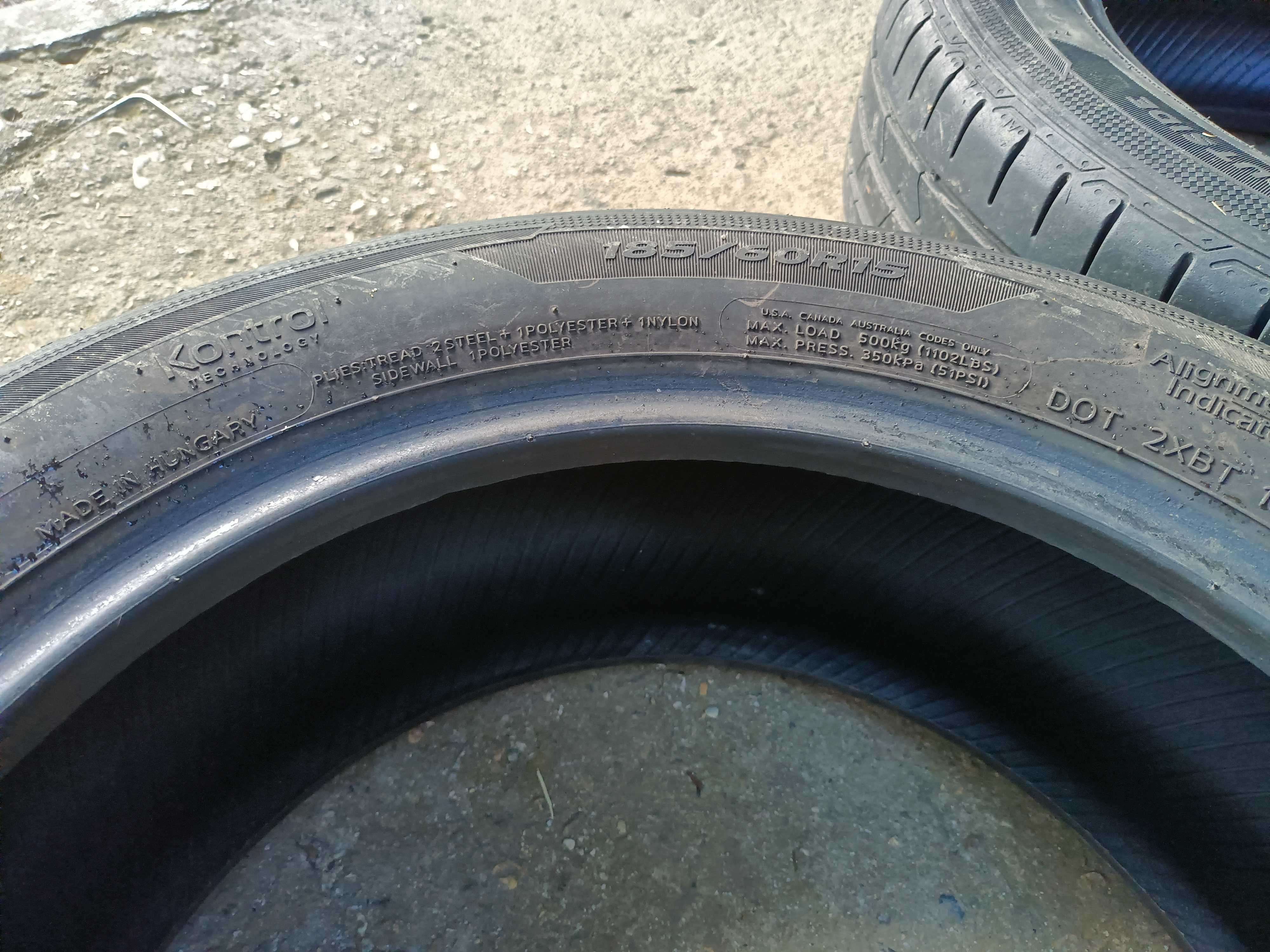 Летни гуми Hankook 185/60/15 ДОТ: 19 и 22. Грайфер 7мм