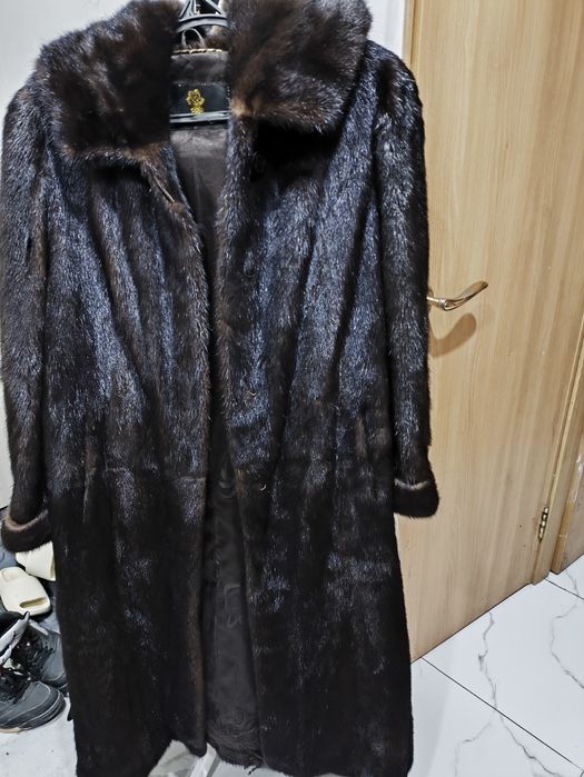 Шуба норковая с капюшоном, размер 48-52