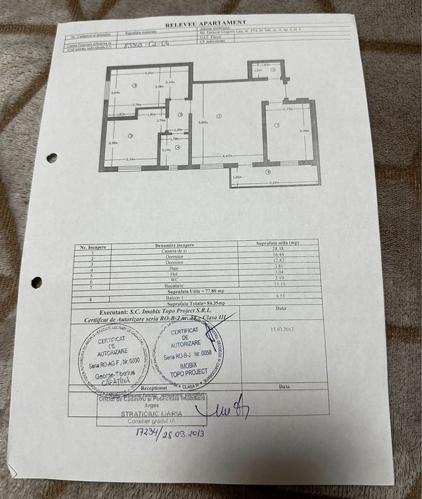 Apartament 3 camere bloc constructie noua, loc de parcare