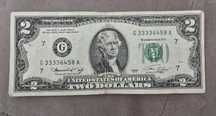 Bancnota 2 dolari 1976 , Seria G 33336458