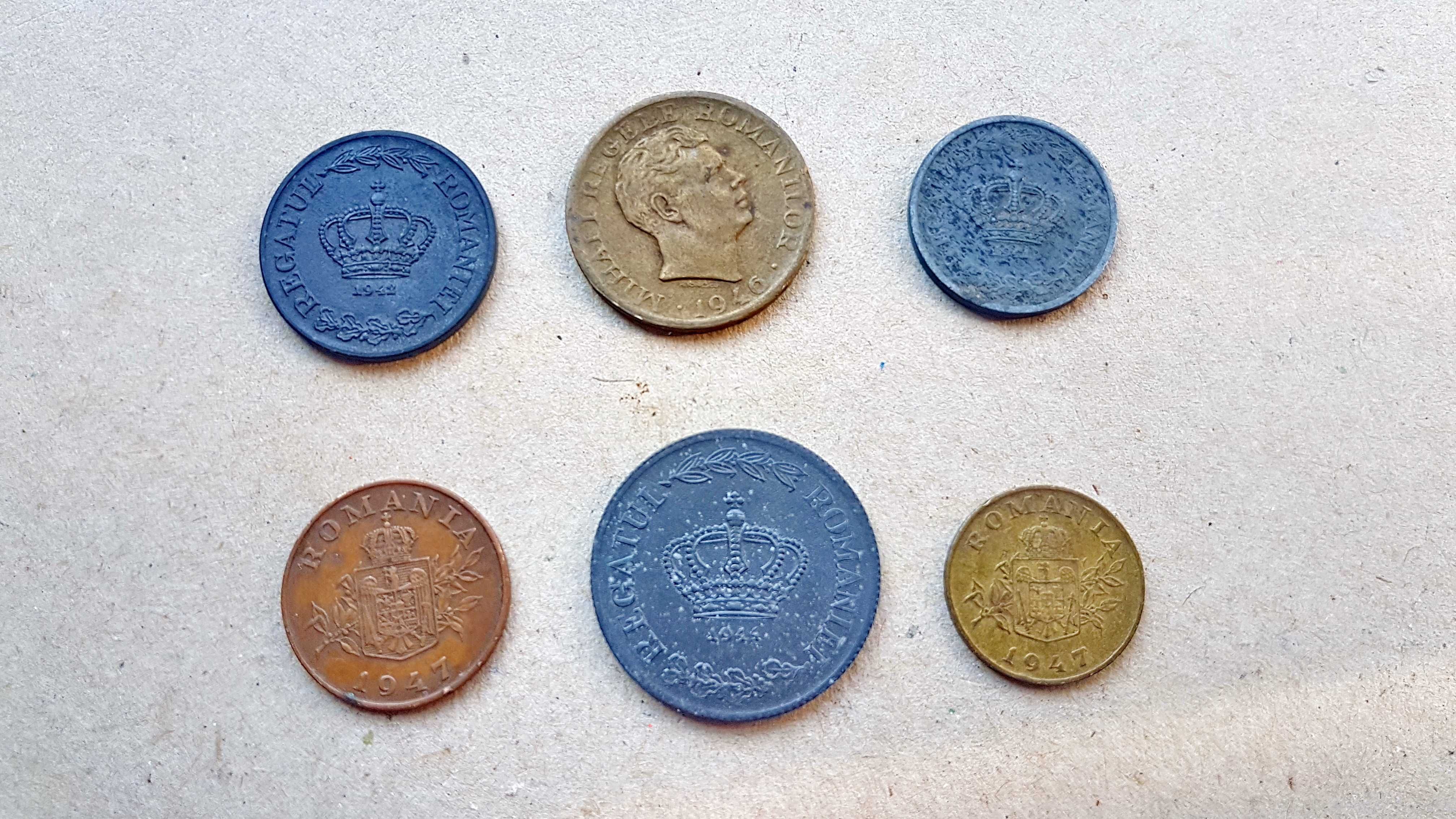 F301-Lot 6 Monede vechi Romania Regalista diferite.