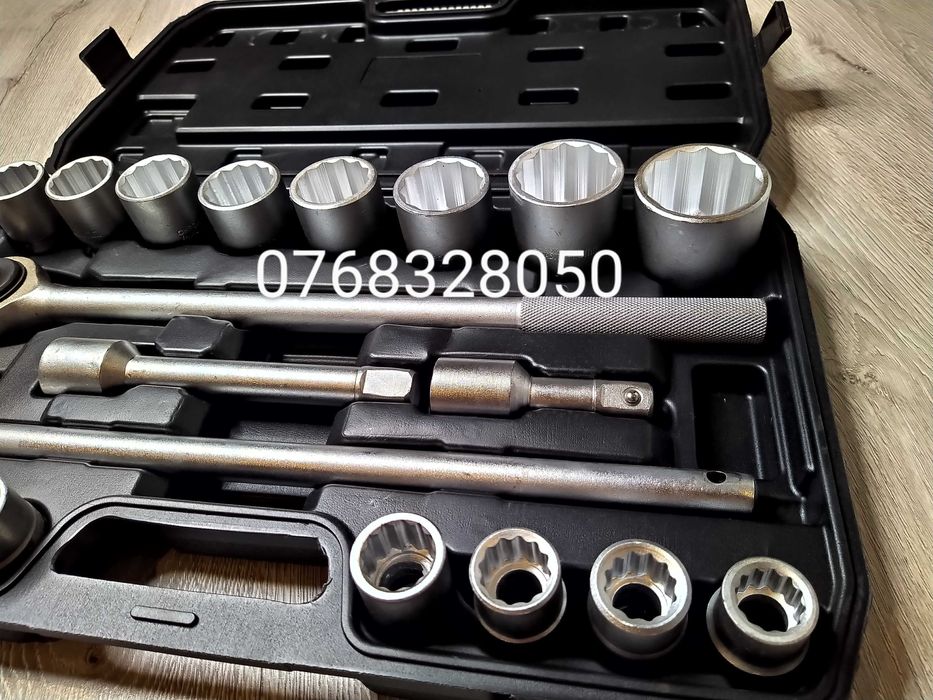 Set 21 chei tubulare Profesionale Boxer 12 puncte 3/4" 19-50mm