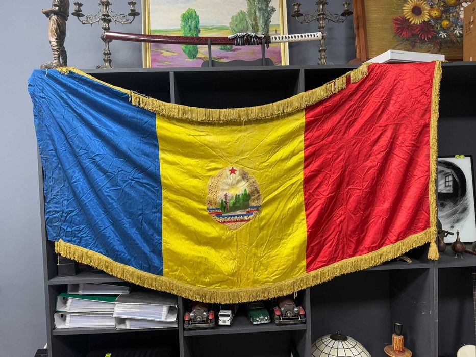 Drapel comunist stema Romaniei