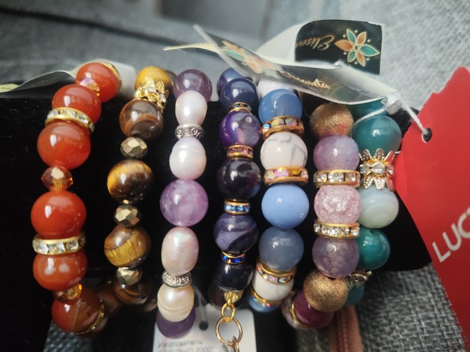 Браслеты ручной работы из натуральных камней новые жемчуг яшма сердоли